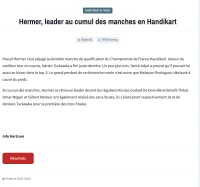 Hermer, leader au cumul des manches en Handikart